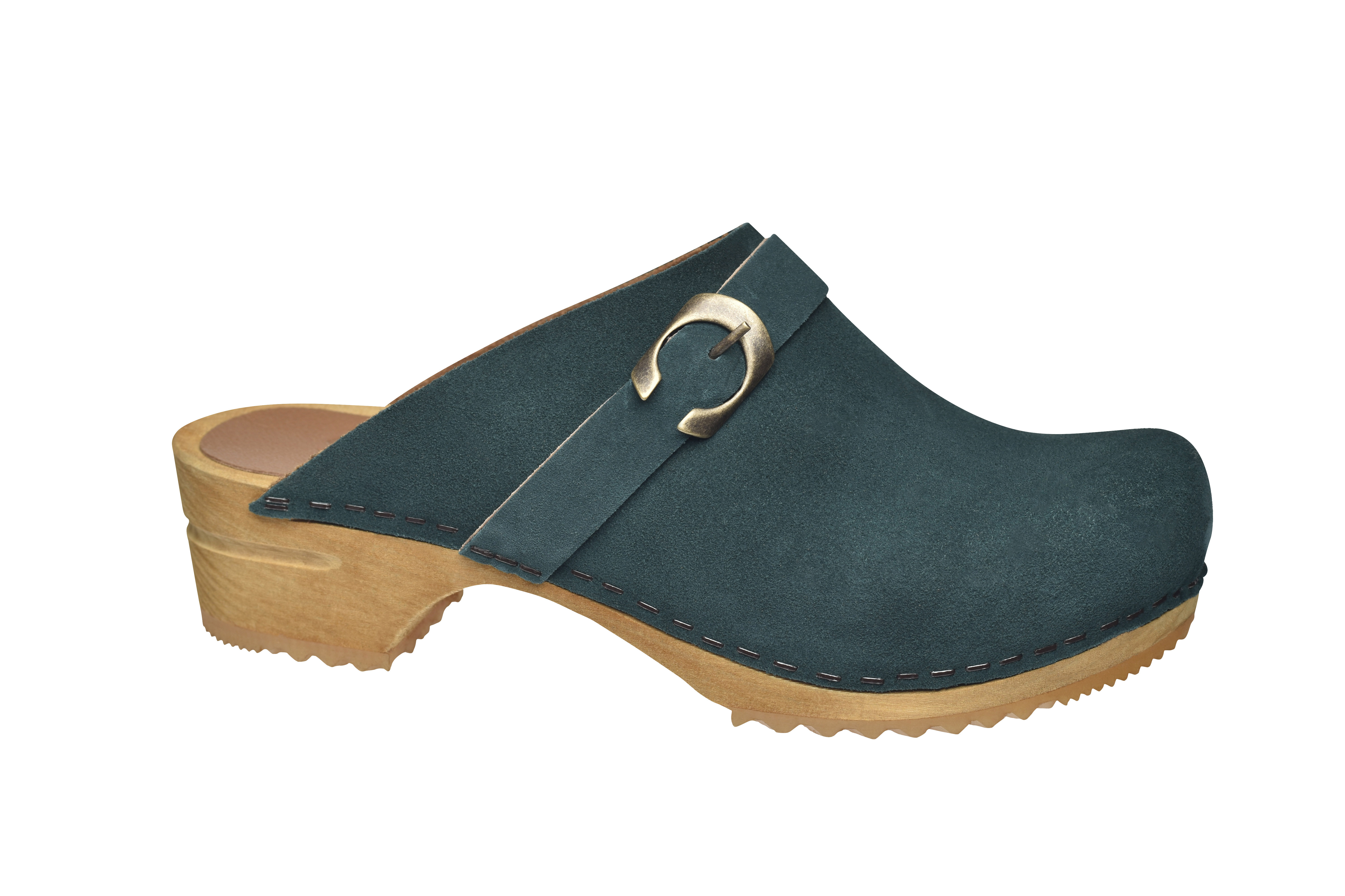 Sanita Wood Hedi Open Dark Green 
Størrelse 39