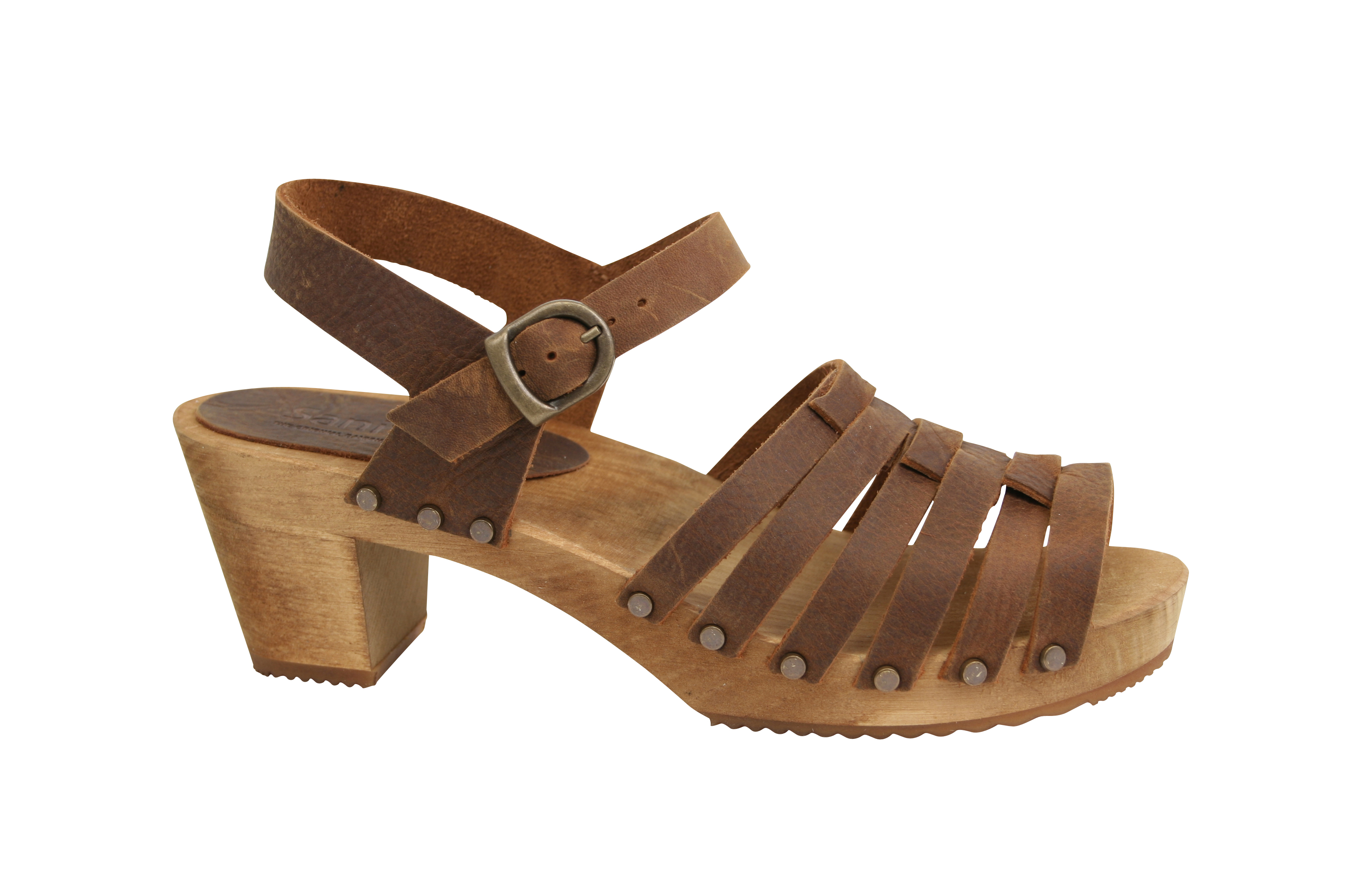 Sanita Wood Silo Square Sandal Brun
Størrelse 38