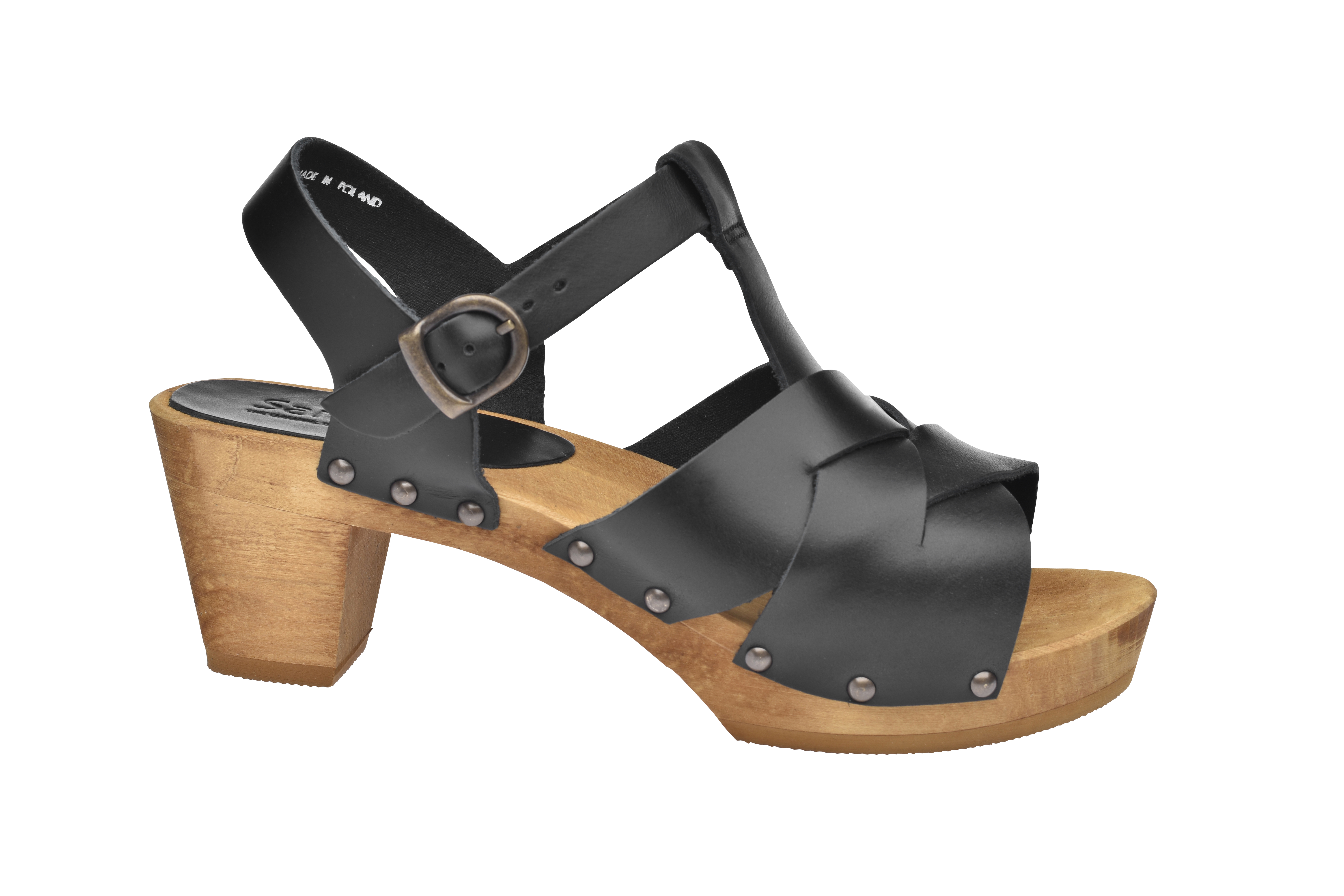 Sanita Wood Falo Square Sandal Sort
Størrelse 35