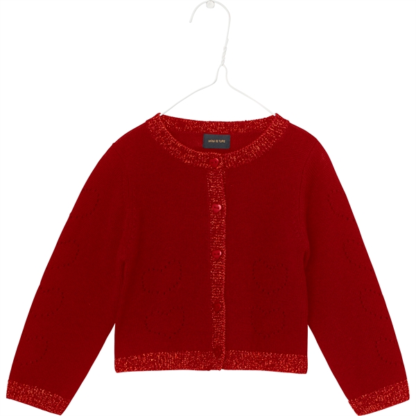 MINI A TURE ADDI CARDIGAN TIL BABY - RØD