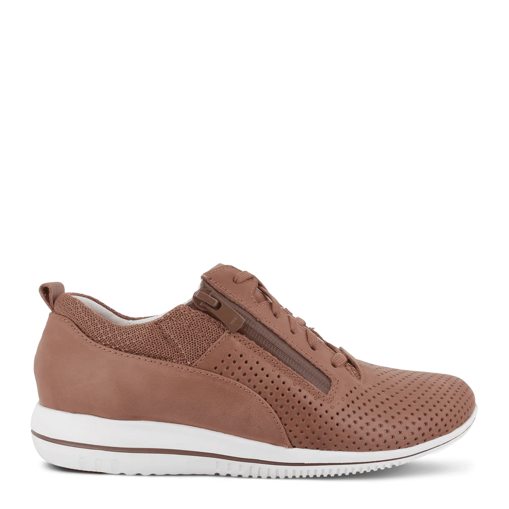 Green Comfort Leaf Lace Sko Cognac