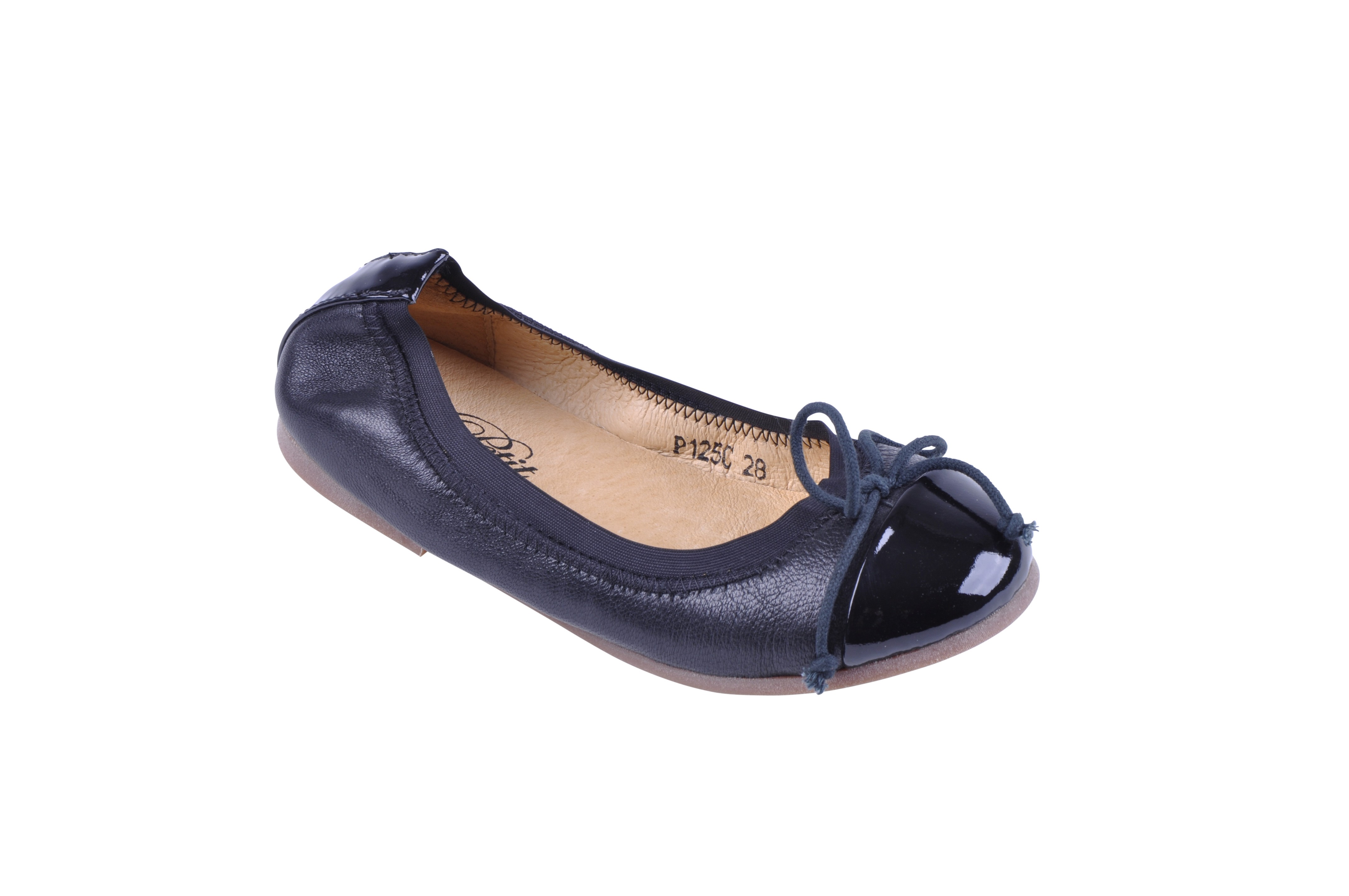 Petit Leather Ballarina Sort