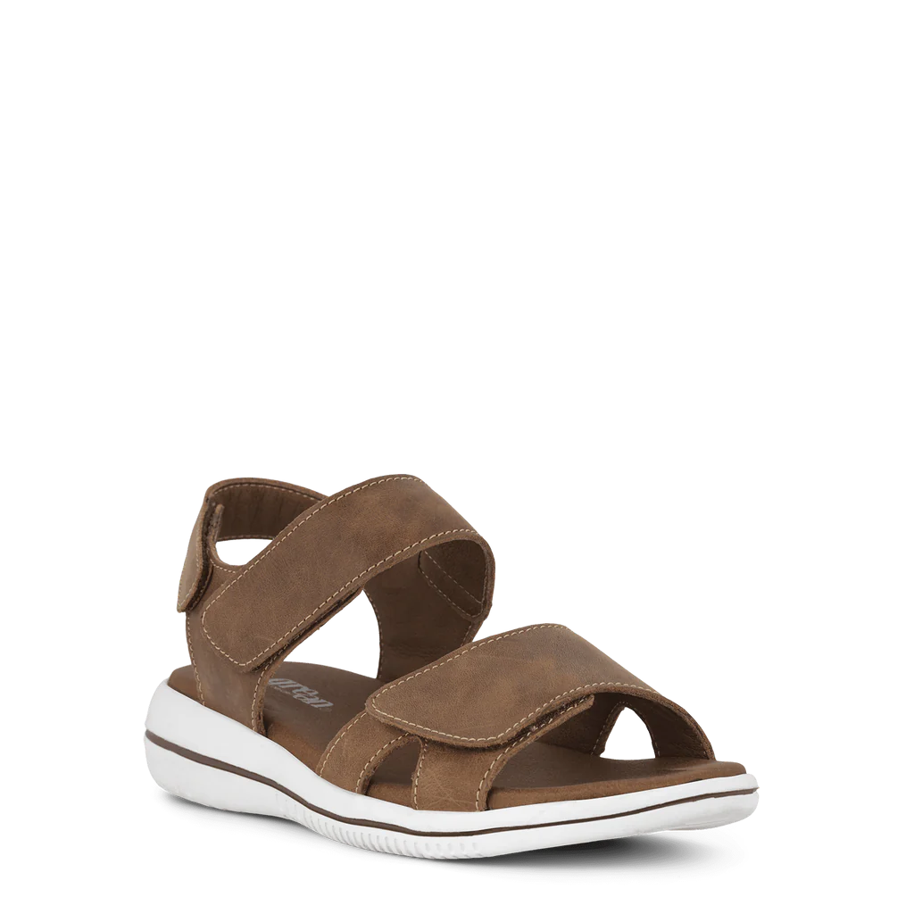 Green Comfort Leaf Sandal Cognac