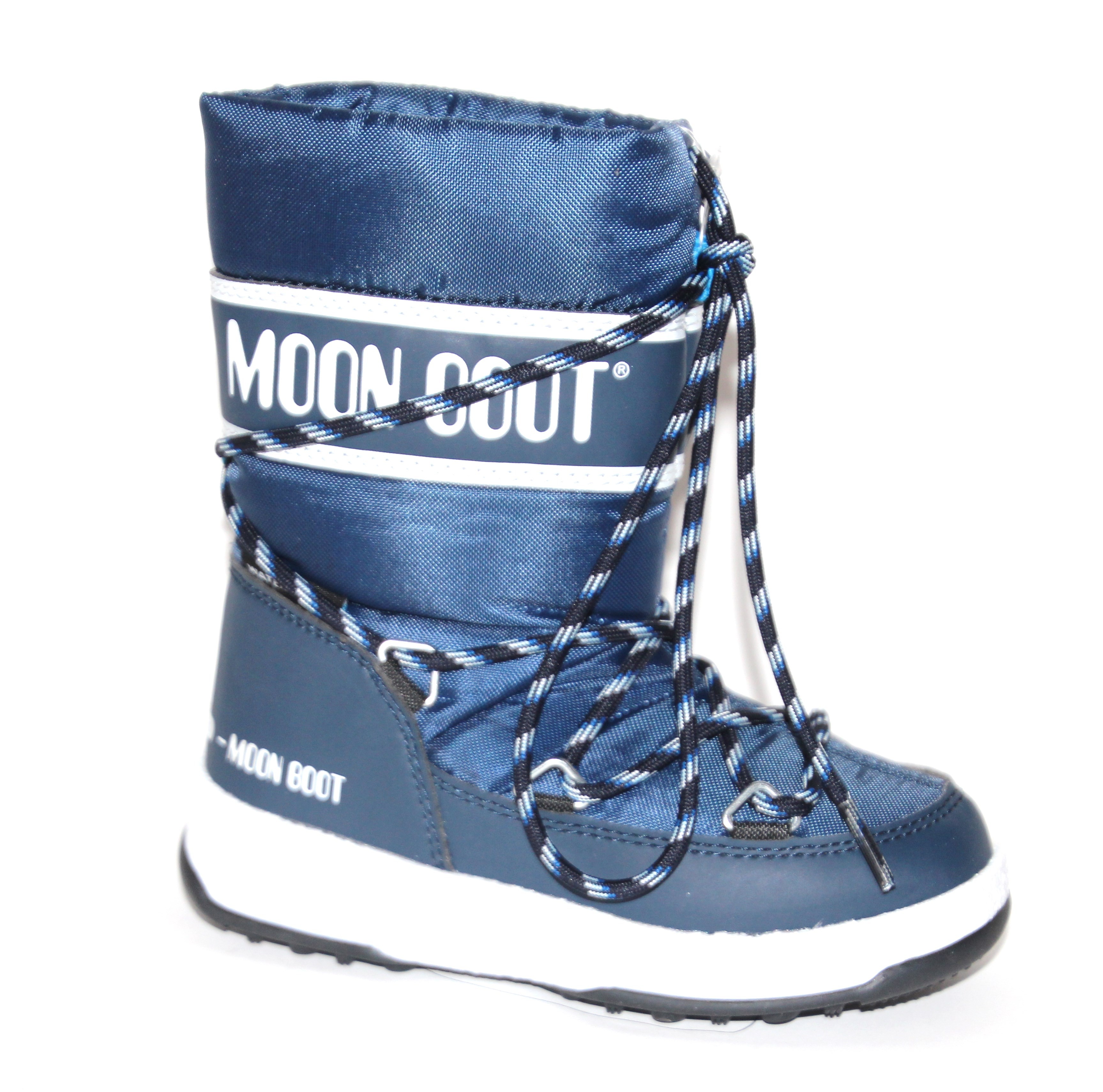 Moon Boot We Sport Jr I Blå Og Hvid