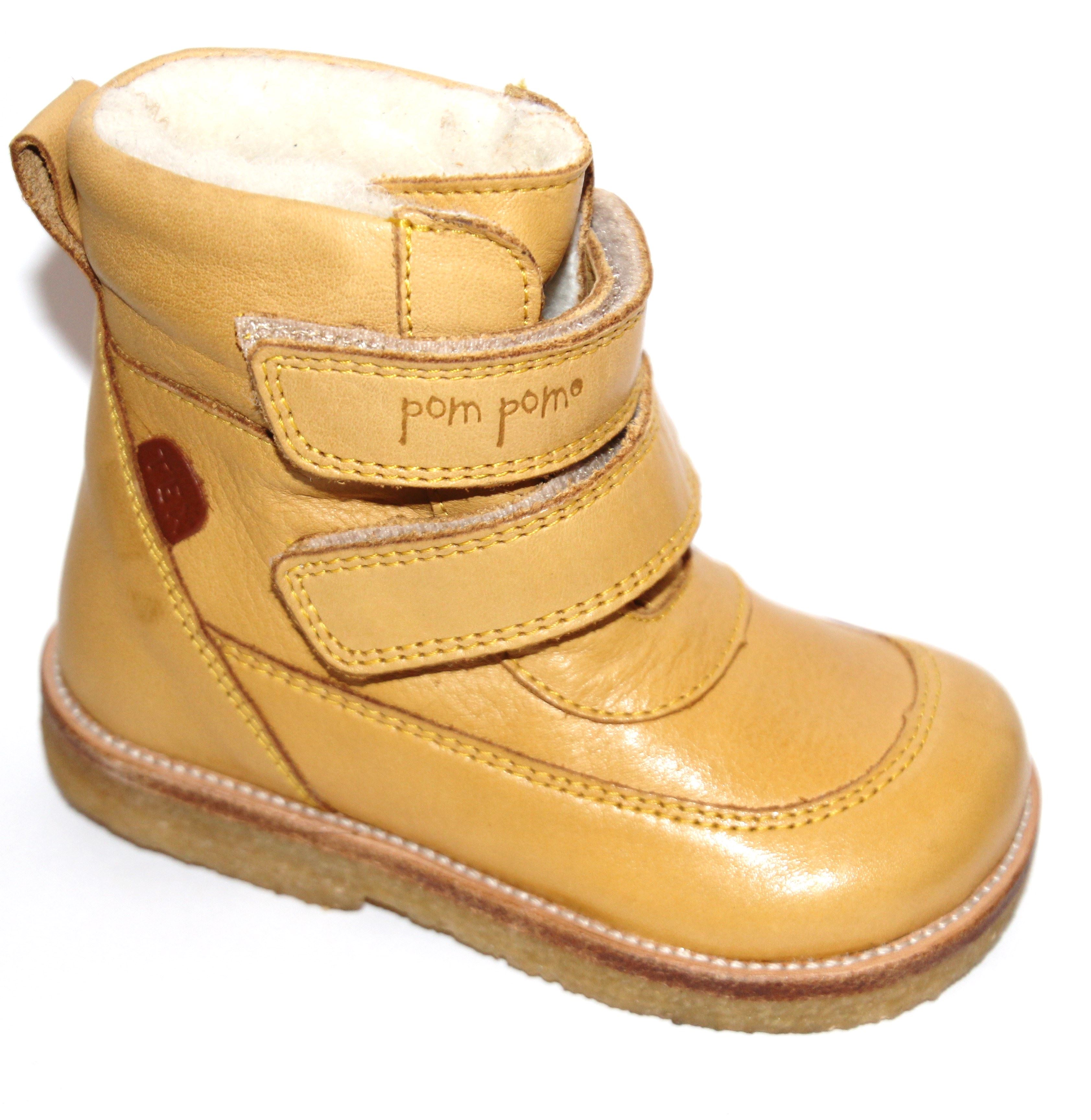 Vedhæftet fil skildring Trofast Pom Pom vinterstøvle med TEX i Mustard